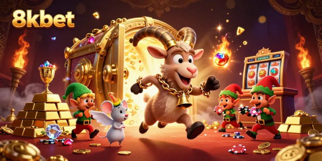 Engage in excitement at 8xbet's festive cartoon casino, featuring whimsical characters and rich gaming elements.
