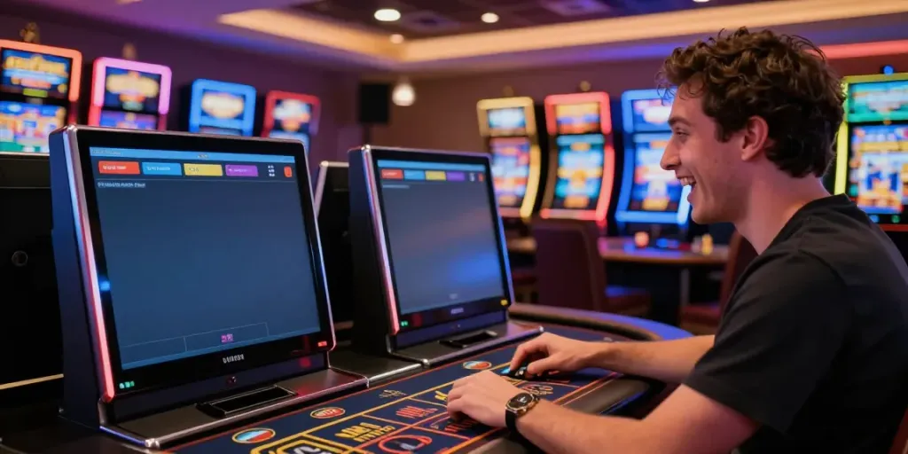 Credit card casinos featuring vibrant gaming environment and technology use.