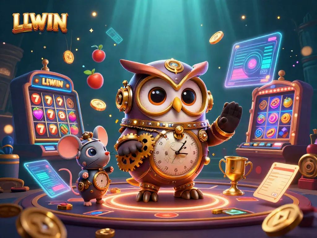 Engage with LLWIN's vibrant slot gaming world through an interactive steampunk adventure