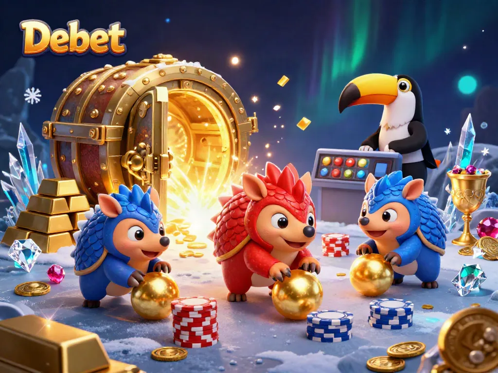 Engage in the thrill of Debet, where rival pangolins roll into golden wins amongst poker chips.