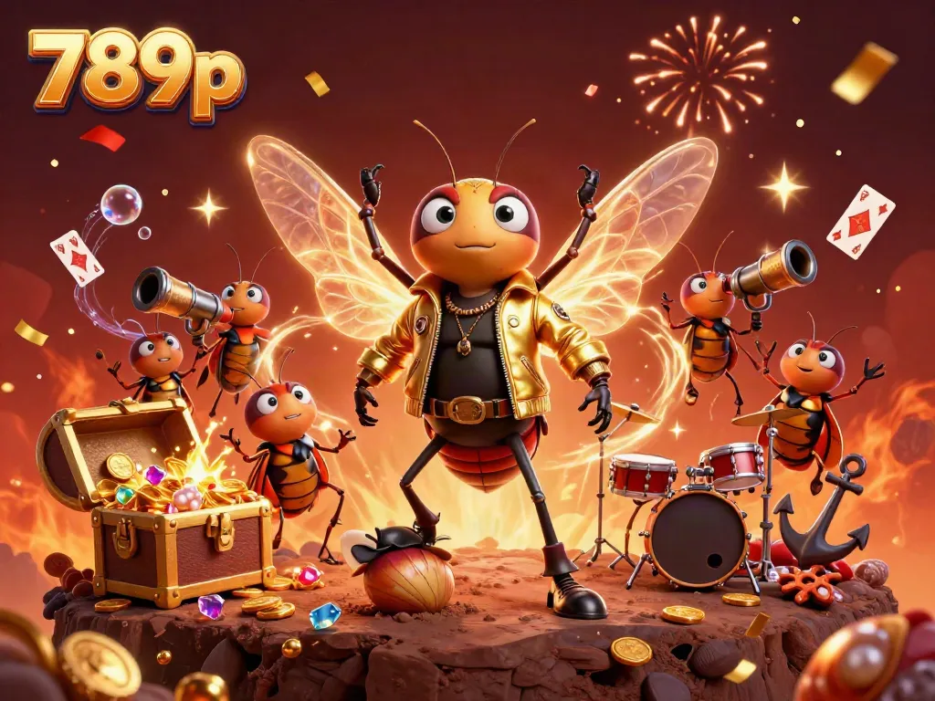 Engage in thrilling games at 789p with vibrant characters celebrating winning moments and treasure.